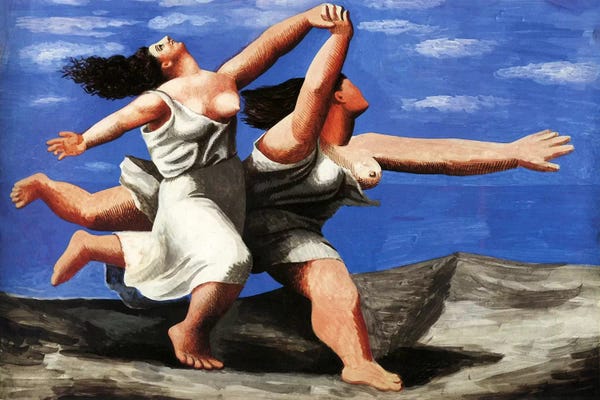 Pablo Picasso: Two Women Running on the Beach by Pablo Picasso