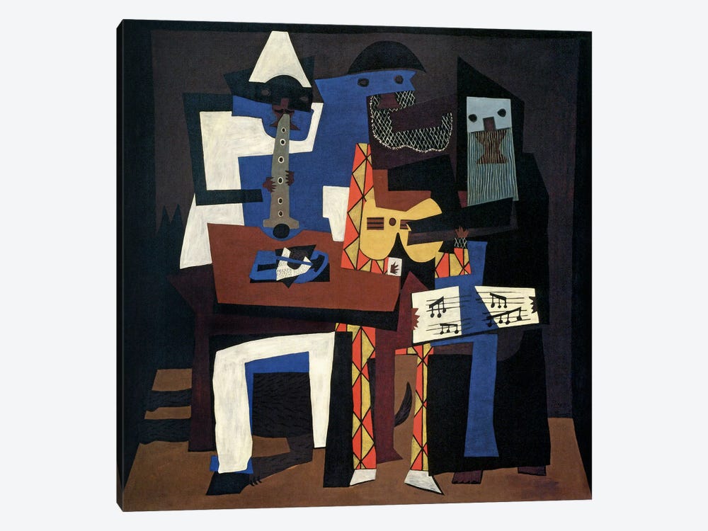 Three Musicians Canvas Art by Pablo Picasso