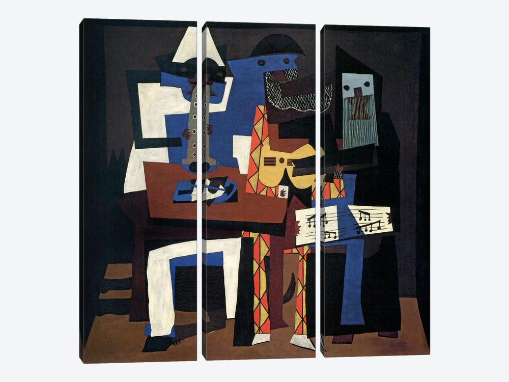 Three Musicians by Pablo Picasso 3-piece Art Print