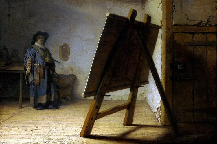 The Artist in His Studio by Rembrandt van Rijn wall art