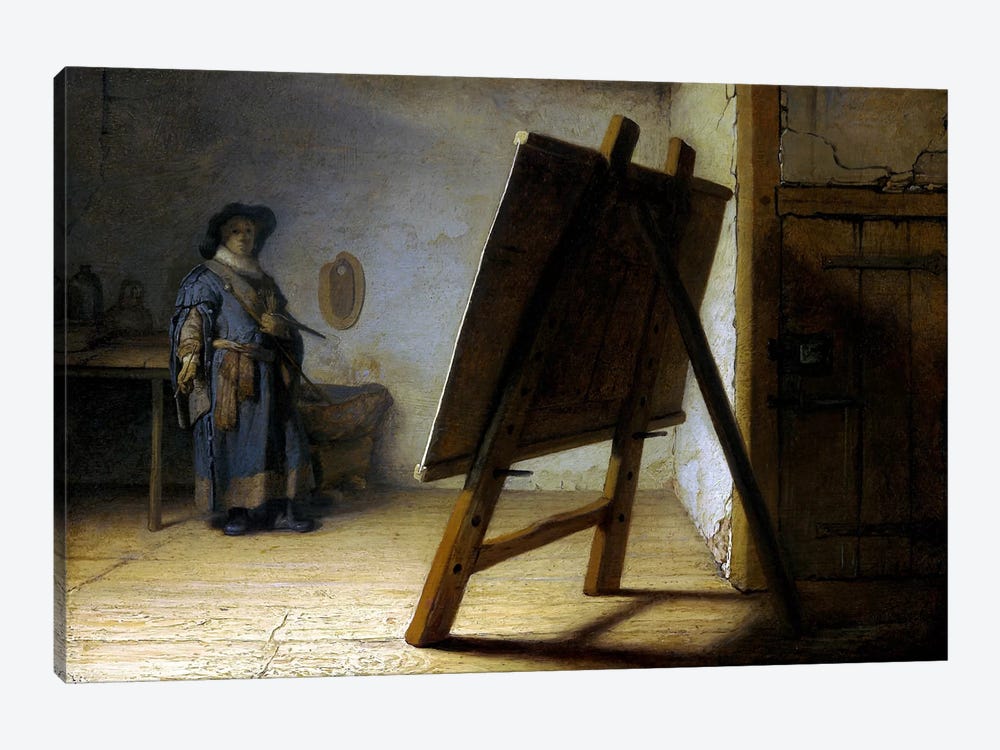 The Artist in His Studio by Rembrandt van Rijn 1-piece Art Print
