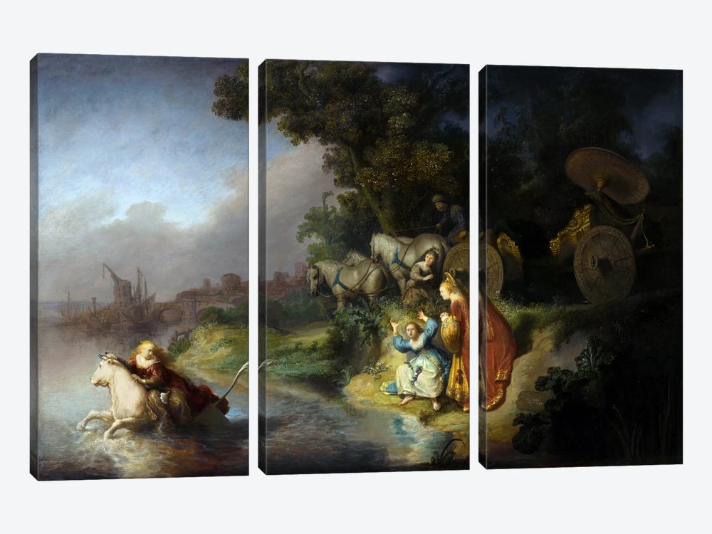 The Abduction of Europa by Rembrandt van Rijn 3-piece Canvas Print