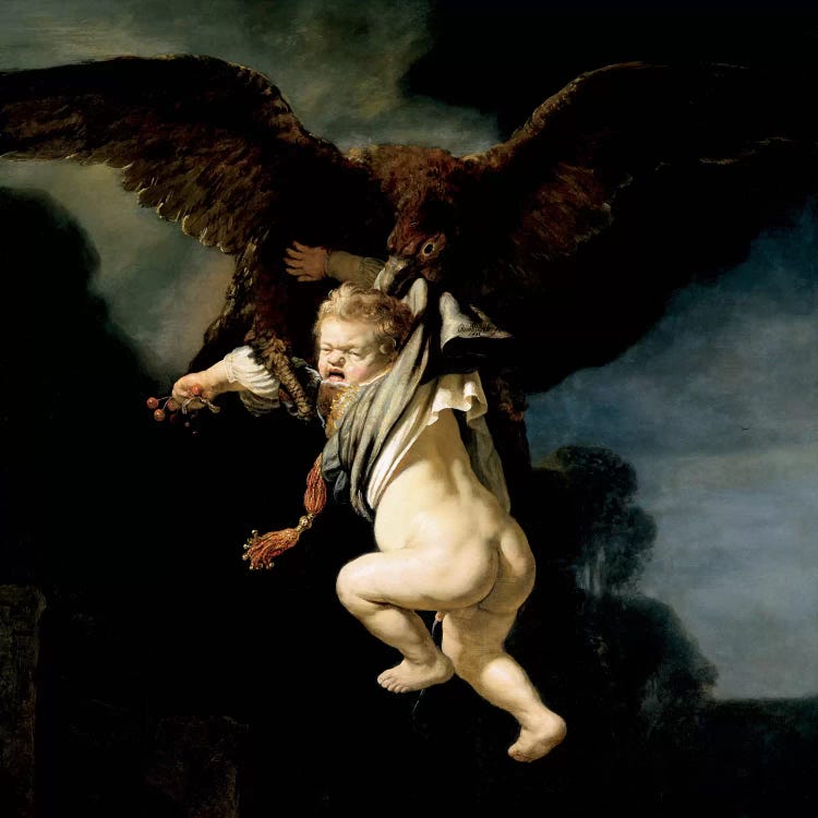 The Abduction of Ganymede by Rembrandt van Rijn wall art