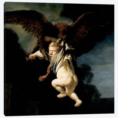 The Abduction of Ganymede Canvas Print #14136} by Rembrandt van Rijn Canvas Art