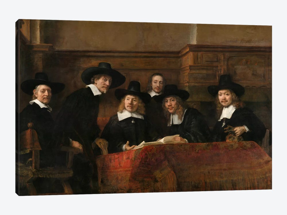 The Sampling Officials or Syndics of the Drapers' Guild by Rembrandt van Rijn 1-piece Art Print