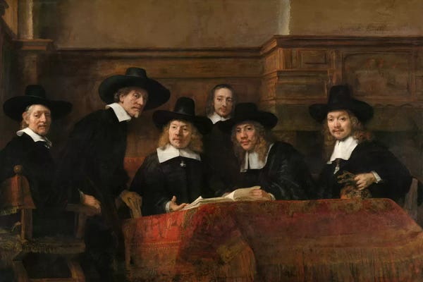 Rembrandt van Rijn: The Sampling Officials or Syndics of the Drapers' Guild by Rembrandt van Rijn