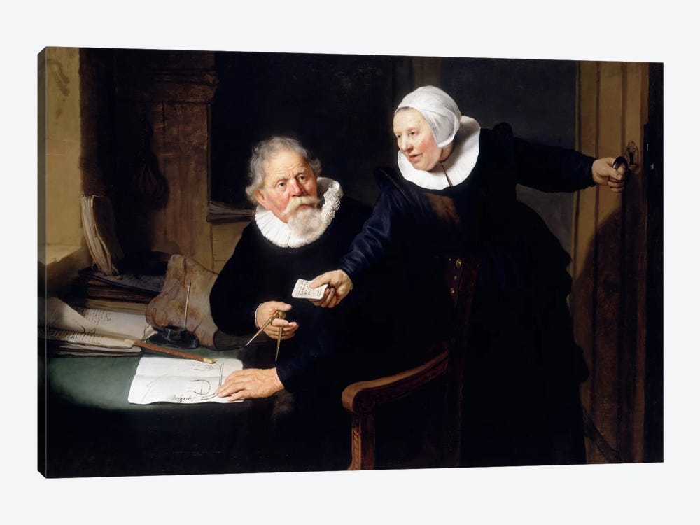 The Shipbuilder & his Wife by Rembrandt van Rijn 1-piece Canvas Art