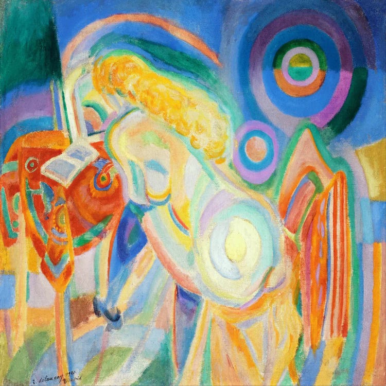 Femme nue lisant (Nude Woman Reading) by Robert Delaunay wall art