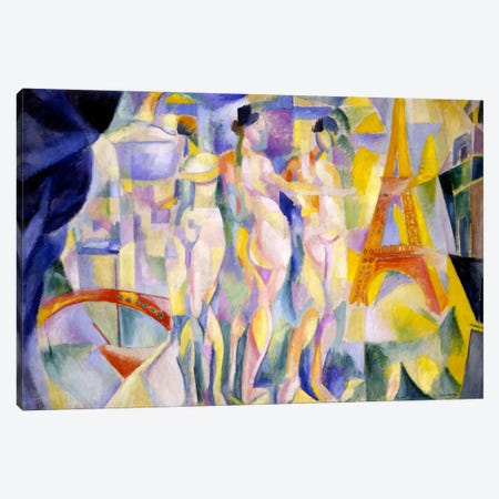 La ville de Paris Canvas Print #14146} by Robert Delaunay Art Print