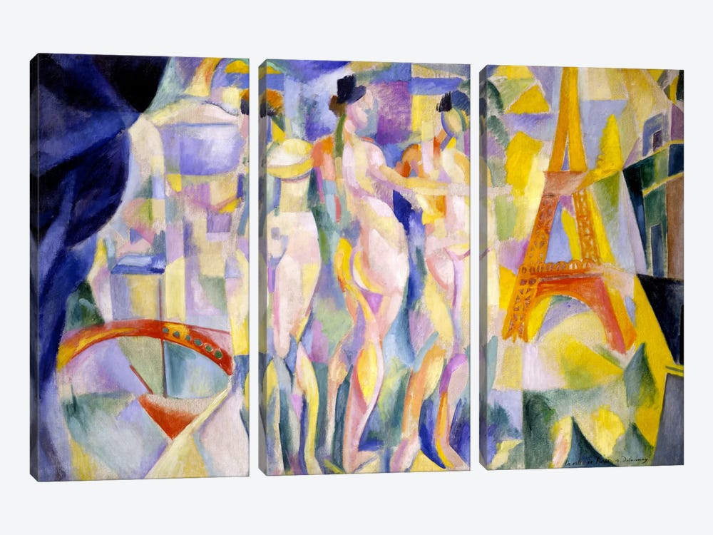 La ville de Paris by Robert Delaunay 3-piece Art Print