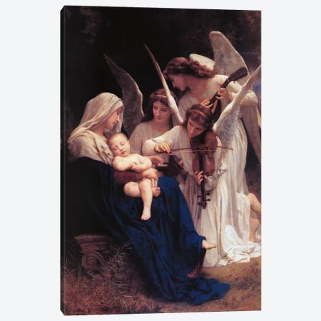 Song of The Angels Canvas Print #1415} by William-Adolphe Bouguereau Canvas Art