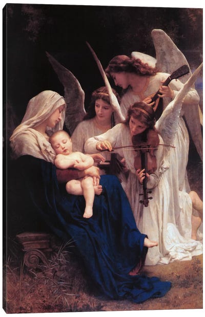 Song of The Angels Canvas Art Print - Musician Art