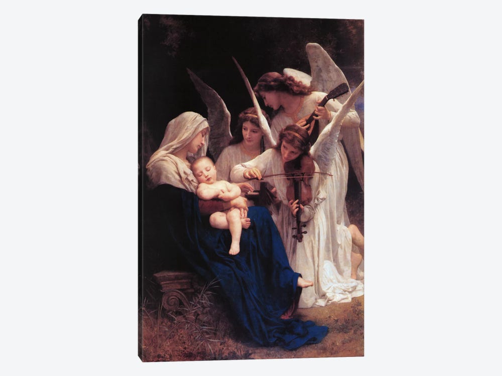 Song of The Angels by William-Adolphe Bouguereau 1-piece Canvas Art Print