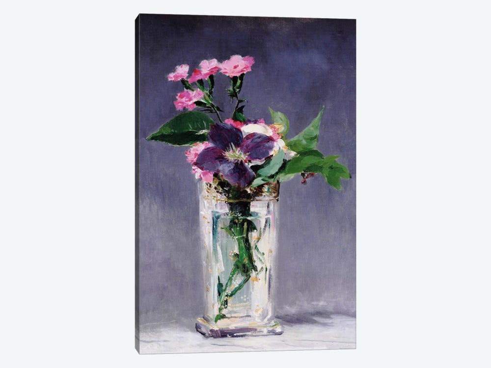 Ragged Robins and Clematis by Edouard Manet 1-piece Canvas Art Print