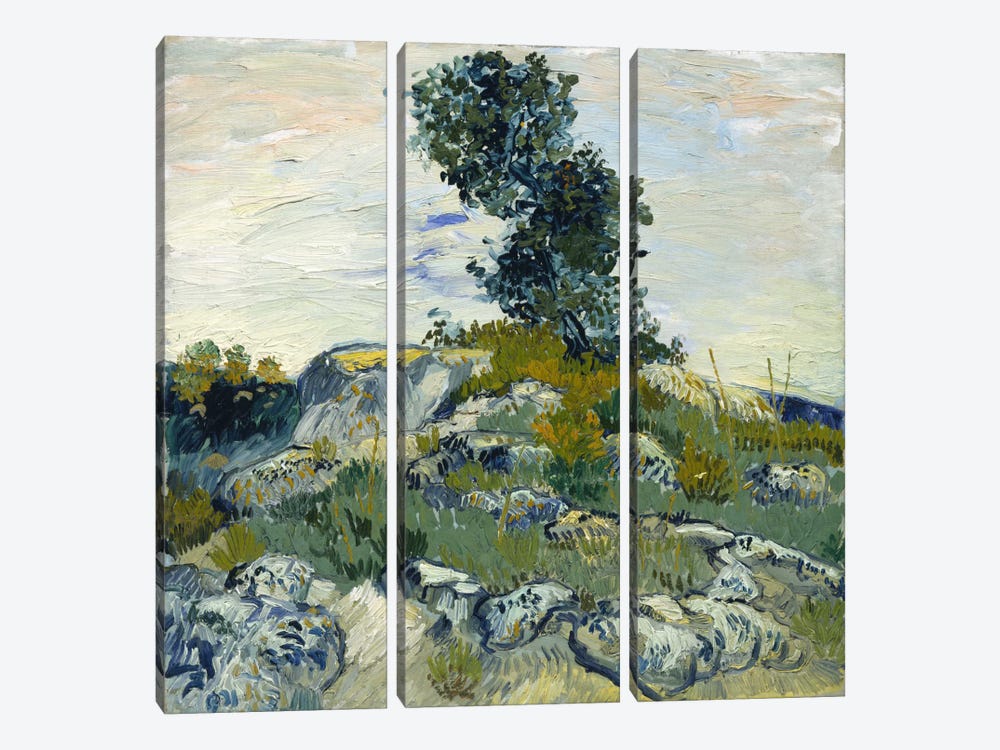 The Rocks by Vincent van Gogh 3-piece Canvas Art