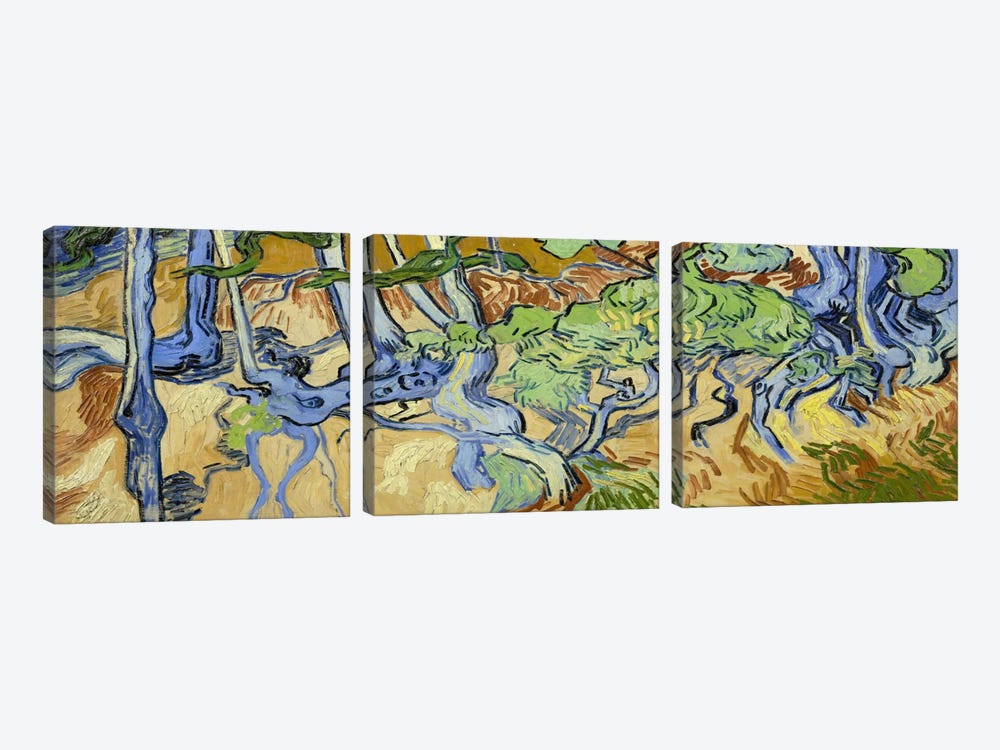 Tree-Roots by Vincent van Gogh 3-piece Canvas Wall Art