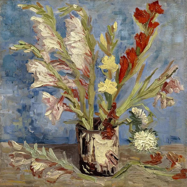 Post-Impressionism: Vase With Gladioli & China Asters, 1886 by Vincent van Gogh