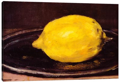 The Lemon Canvas Art Print - Minimalist Painting