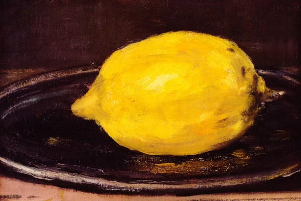 Food & Drink Still Life: The Lemon by Edouard Manet