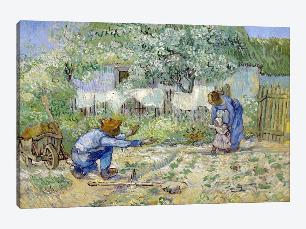 First Steps (After Millet) by Vincent van Gogh 1-piece Canvas Wall Art