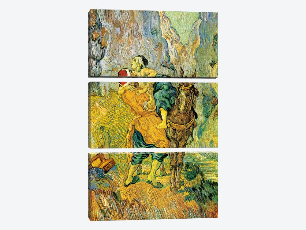 The Good Samaritan by Vincent van Gogh 3-piece Canvas Art Print