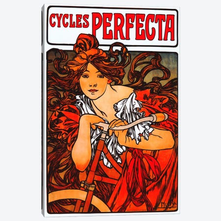 Cycles Perfecta Canvas Print #1431} by Alphonse Mucha Art Print
