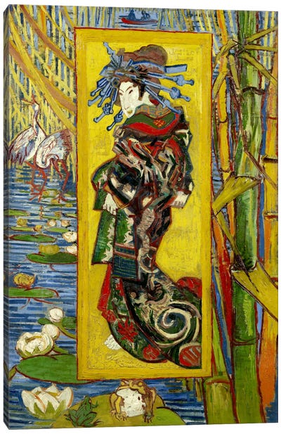 Courtesan (After Eisen) Canvas Art Print - Vincent van Gogh