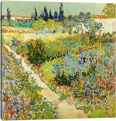 The Garden at Arles Canvas Art Print - Field, Grassland & Meadow Art