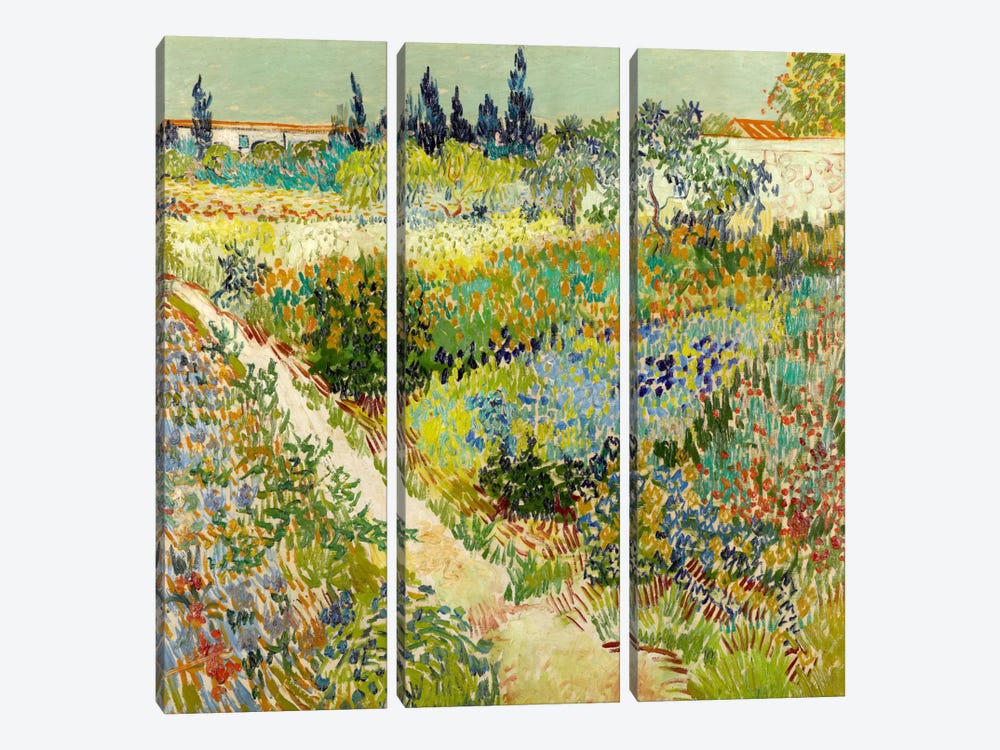 The Garden at Arles by Vincent van Gogh 3-piece Canvas Artwork
