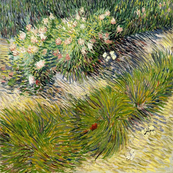 Post-Impressionism: Grass & Butterflies by Vincent van Gogh
