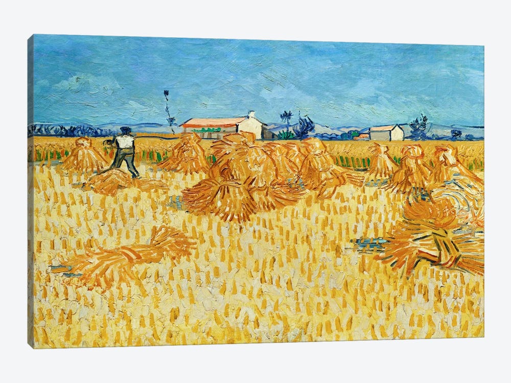 Harvest in Provence by Vincent van Gogh 1-piece Canvas Print