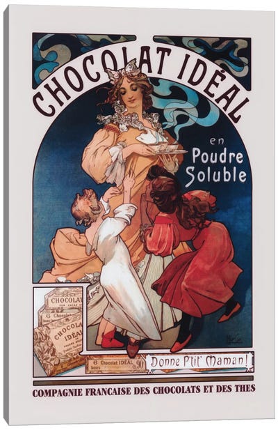 Chocolat Ideal Canvas Art Print - Vintage Posters
