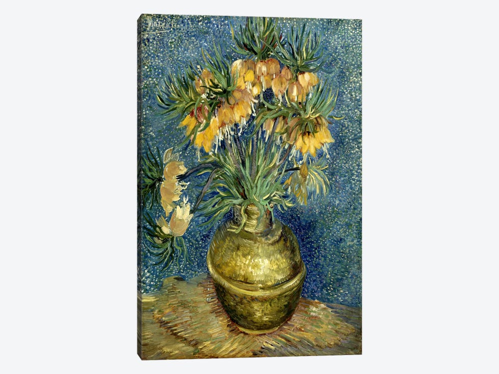 Crown Imperial Fritillaries in a Copper Vase by Vincent van Gogh 1-piece Canvas Art Print