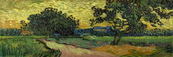 Trails, Paths & Roads: Landscape at Twilight by Vincent van Gogh