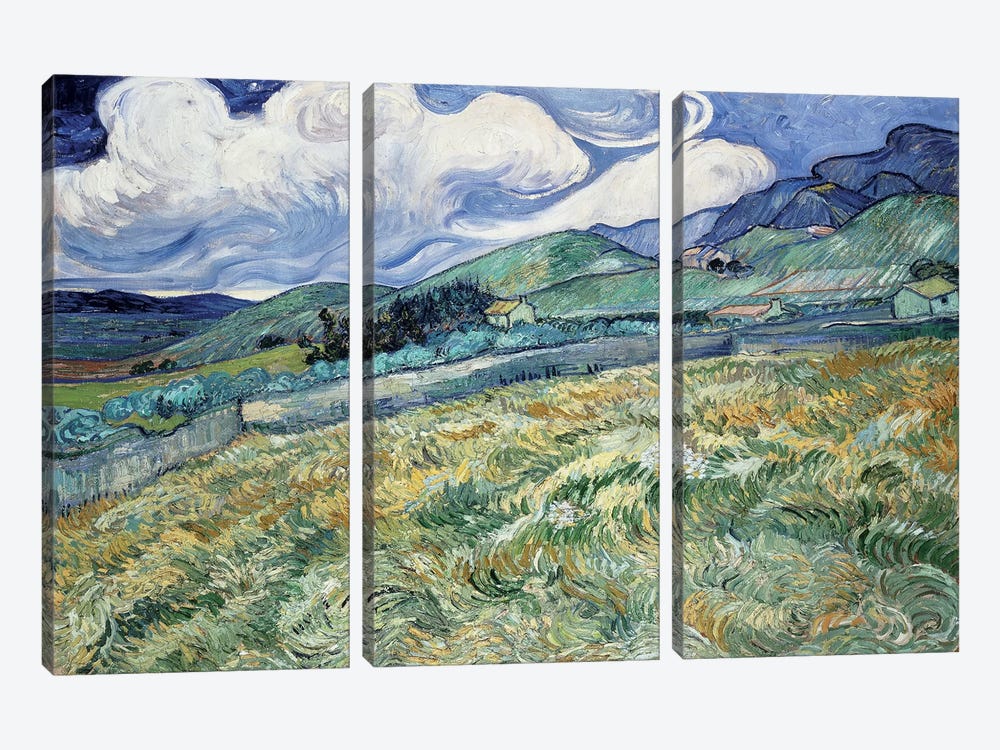 Landscape at Saint-Remy by Vincent van Gogh 3-piece Canvas Art