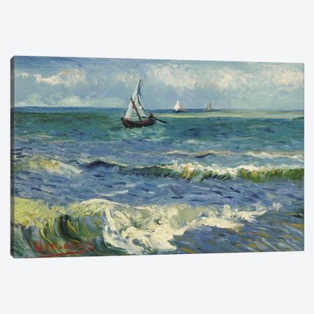Seascape Near Les Saintes Maries de la Mer Canvas Print #14386} by Vincent van Gogh Canvas Art Print