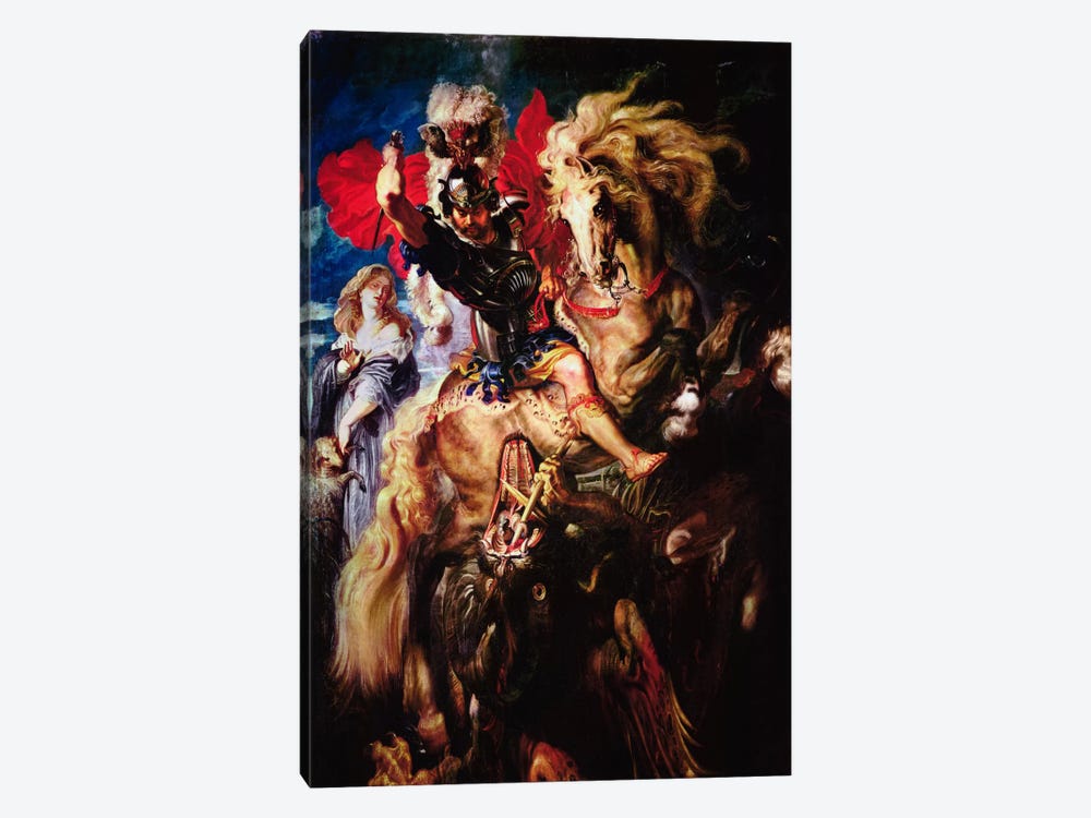 St. George and The Dragon by Peter Paul Rubens 1-piece Canvas Art