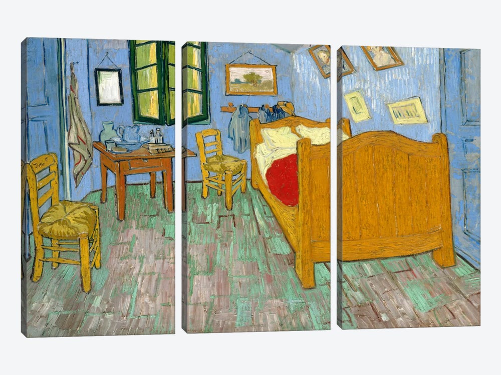 Bedroom In Arles, Second Version, September 1889 (Art Institute Of Chicago) by Vincent van Gogh 3-piece Art Print
