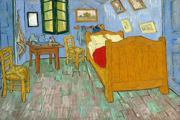 Vincent van Gogh: Bedroom In Arles, Second Version, September 1889 (Art Institute Of Chicago) by Vincent van Gogh