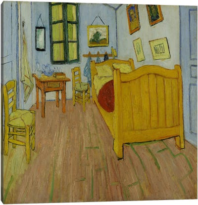 Bedroom In Arles, First Version, October 1888 (van Gogh Museum) Canvas Art Print - Vincent van Gogh