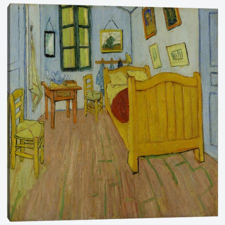 Bedroom In Arles, First Version, October 1888 (van Gogh Museum) Canvas Print #14401} by Vincent van Gogh Canvas Print