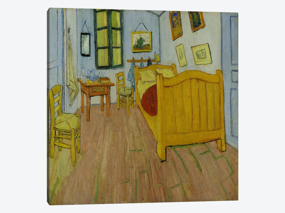 Bedroom In Arles, First Version, October 1888 (van Gogh Museum) by Vincent van Gogh 1-piece Canvas Artwork