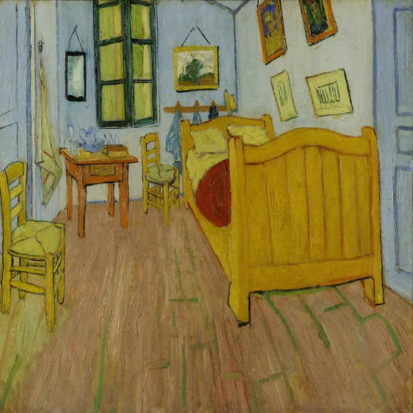 Post-Impressionism: Bedroom In Arles, First Version, October 1888 (van Gogh Museum) by Vincent van Gogh