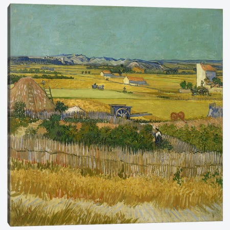 The Harvest Canvas Print #14406} by Vincent van Gogh Canvas Wall Art