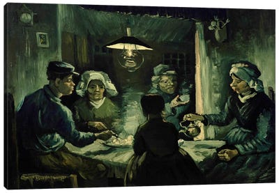 Second Study For The Potato Eaters Canvas Art Print - Post-Impressionism Art