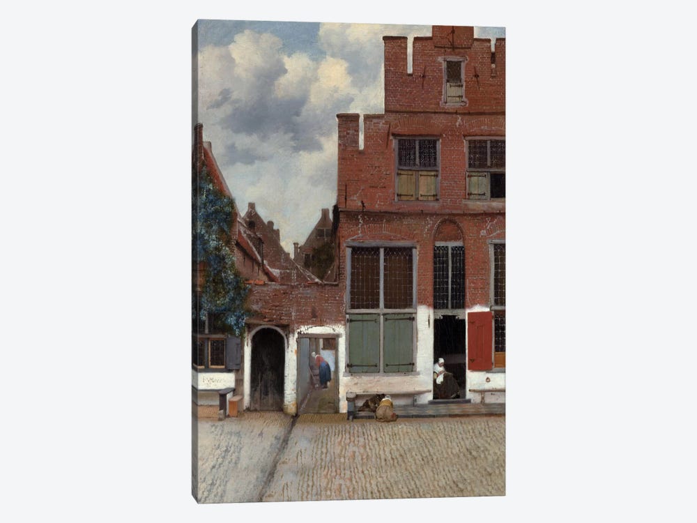 Street In Delft by Johannes Vermeer 1-piece Canvas Artwork