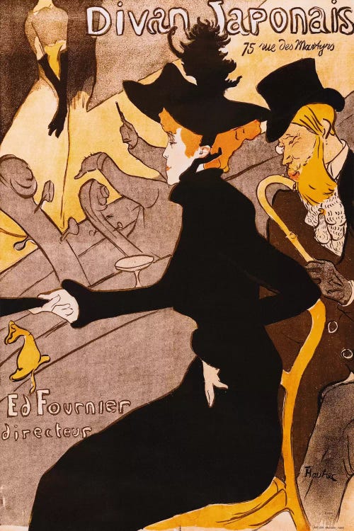 Le Divan Japonais by Henri de Toulouse-Lautrec wall art