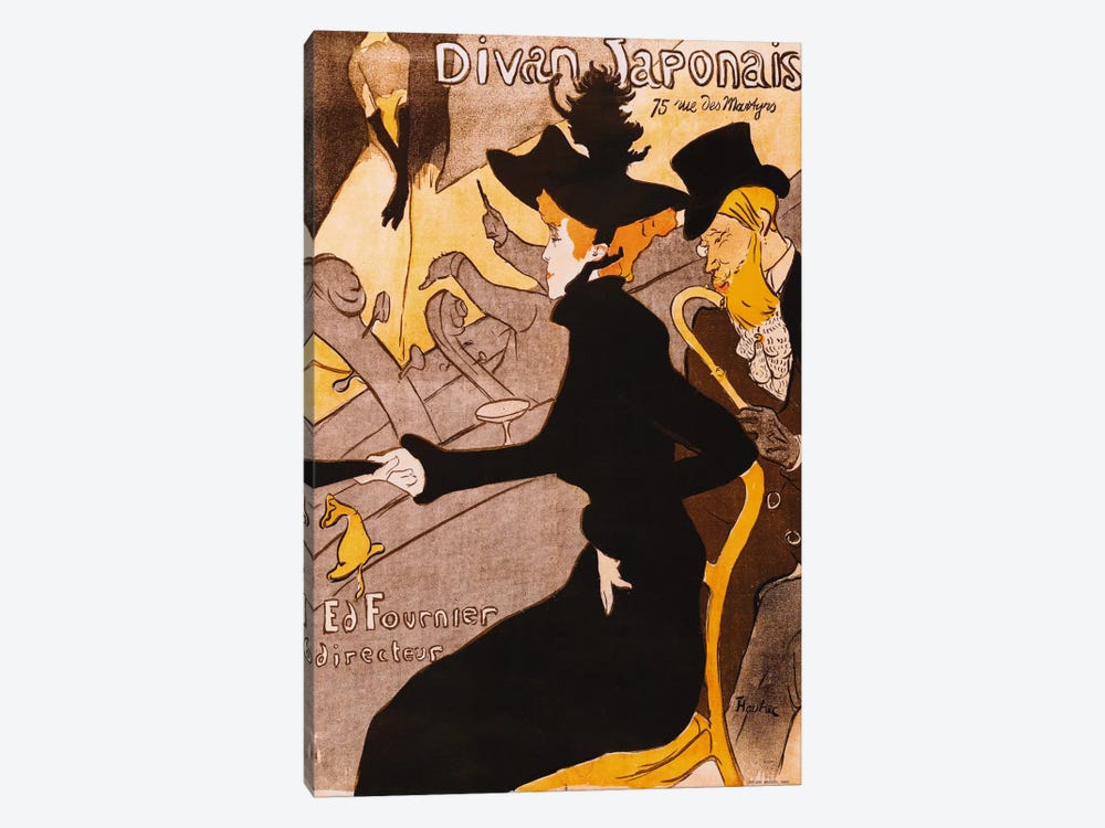 Le Divan Japonais by Henri de Toulouse-Lautrec 1-piece Canvas Artwork