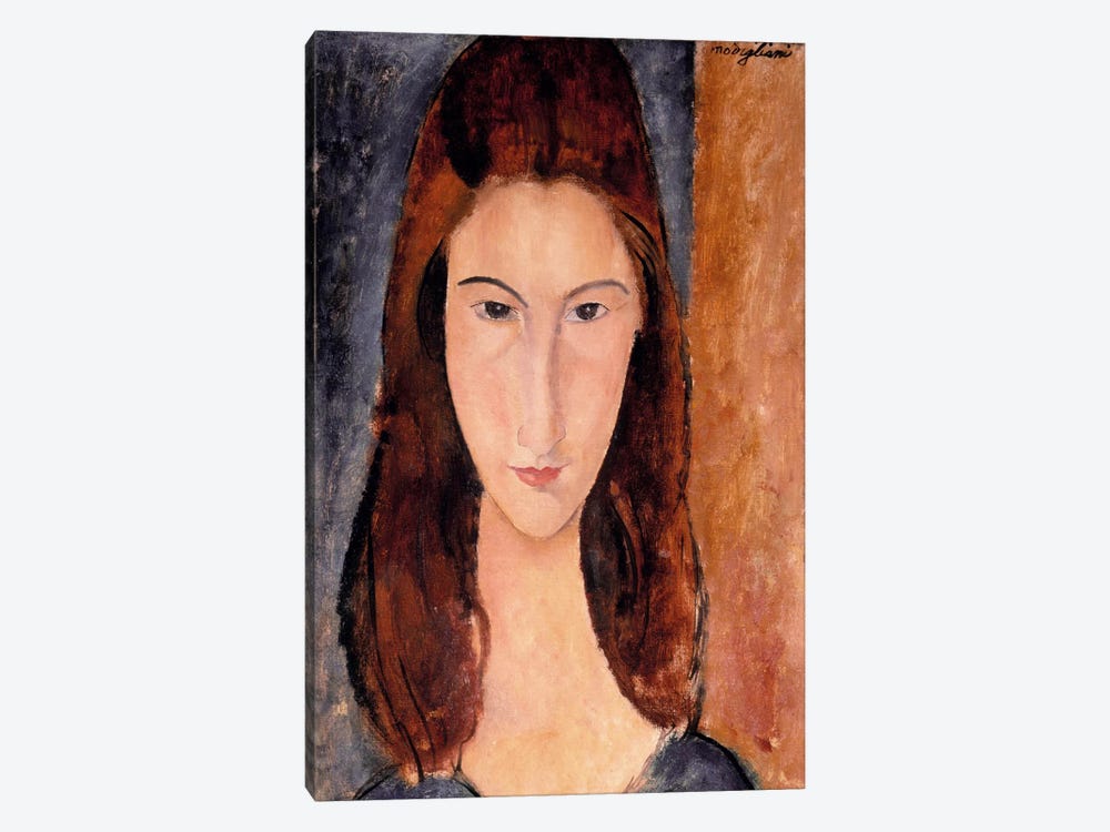 Portrait of Jeanne Hebuterne by Amedeo Modigliani 1-piece Canvas Artwork
