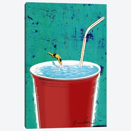 Big Drink Canvas Print #14675} by Anthony Freda Canvas Art Print